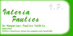 valeria paulics business card