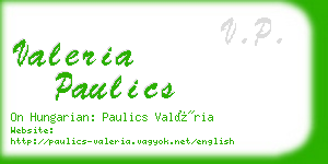 valeria paulics business card